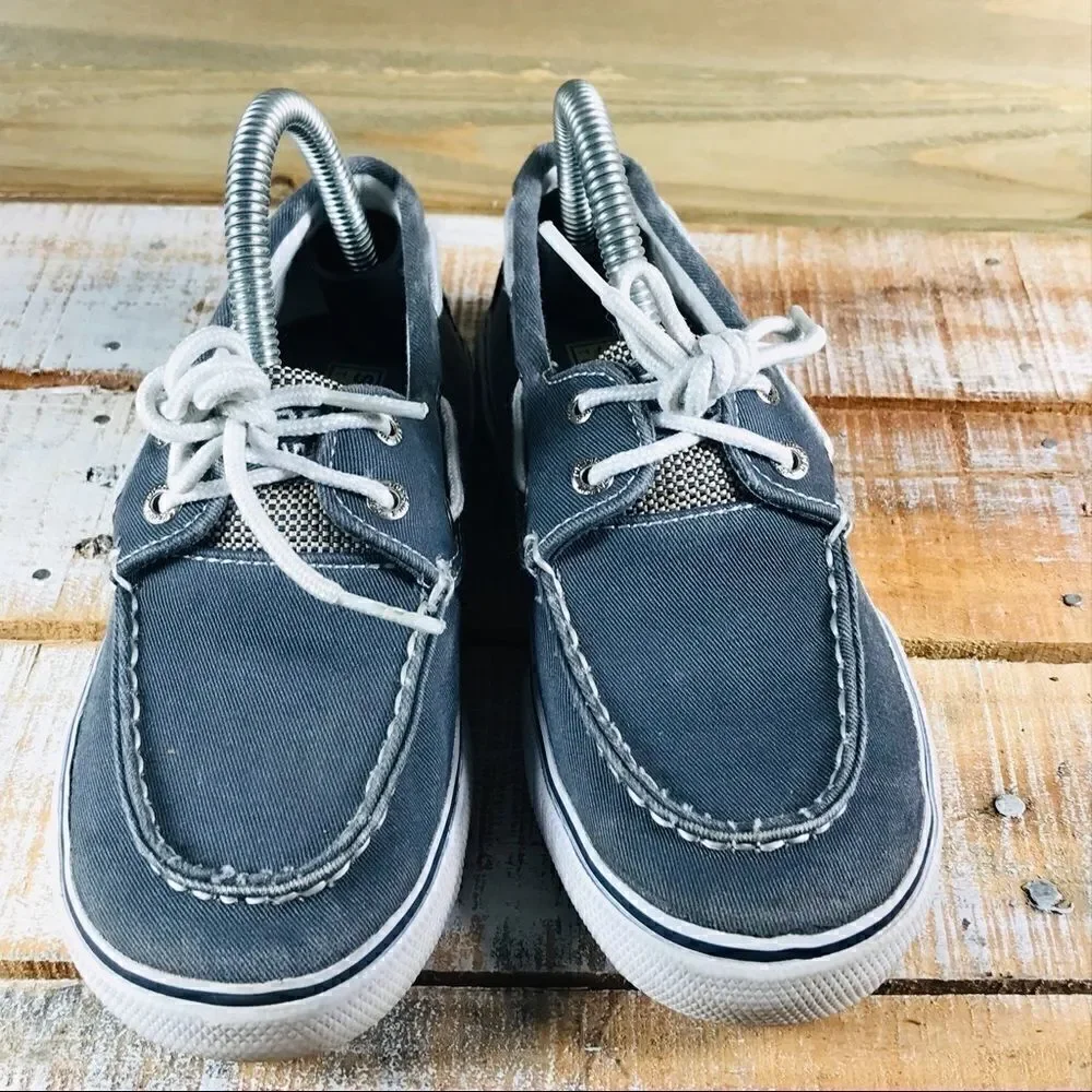 ✅Sperry Top Sider Halyard Boys Canvas Boat Shoe